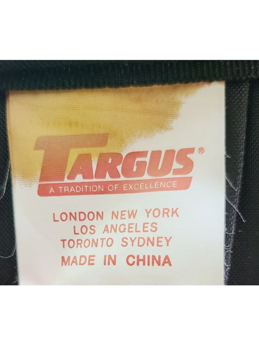 Targus Black Leather Laptop Bag With Shoulder Strap & Multiple Compartments